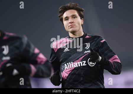 LaPresse - Fabio Ferrari 22 dicembre 2020 Torino, Italia sport soccer Juventus FC vs ACF Fiorentina - Campionato Italiano Calcio League A TIM 2020/2021 - Stadio Allianz nella foto:Chiesa Foto Stock