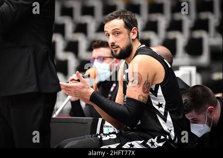 Massimo Paolone/LaPresse 27 dicembre 2020 Bologna, Italia sport basket Virtus Bologna vs Armani Milano - LBA Serie A UnipolSai - Virtus Arena nella foto: Marco Belinelli (Virtus Bologna) Foto Stock