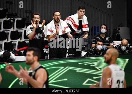 Massimo Paolone/LaPresse 27 dicembre 2020 Bologna, Italia sport basket Virtus Bologna vs Armani Milano - LBA Serie A UnipolSai - Virtus Arena nella foto: Marco Belinelli (Virtus Bologna) Foto Stock