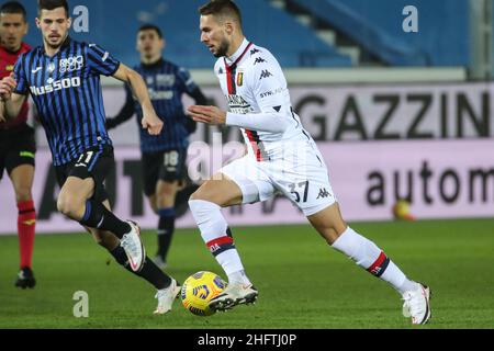 Stefano Nicoli/LaPresse 17-01-2021 Sport Soccer Atalanta Vs Genoa Serie A Tim 2020/2021 Stadio Gewiss nella foto Marko Pjaca Foto Stock