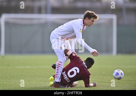 LaPresse - Fabio Ferrari 27 gennaio 2021 Torino, Italia sport soccer Torino Primavera vs Milan Primavera - Campionato Primavera 1 - Stagione 2020/2021. Nella foto: Foto Stock