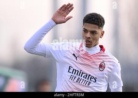 LaPresse - Fabio Ferrari 27 gennaio 2021 Torino, Italia sport soccer Torino Primavera vs Milan Primavera - Campionato Primavera 1 - Stagione 2020/2021. Nella foto: Bright Kevin Foto Stock