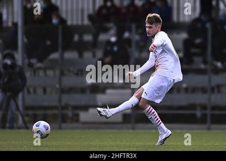 LaPresse - Fabio Ferrari 27 gennaio 2021 Torino, Italia sport soccer Torino Primavera vs Milan Primavera - Campionato Primavera 1 - Stagione 2020/2021. Nella foto: Foto Stock