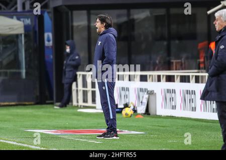 Stefano Nicoli/LaPresse 27-01-2021 Sport Soccer Atalanta Vs Lazio Coppa Italia Tim 2020/2021 Gewiss Stadio nella foto Simone Inzaghi Foto Stock