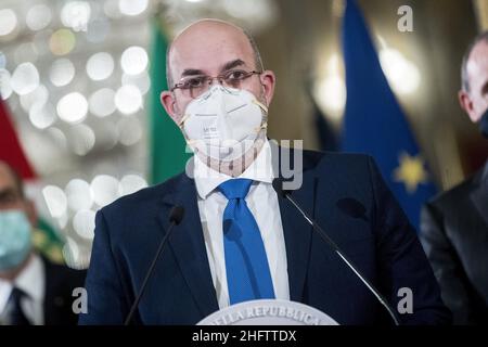 Roberto Monaldo / LaPresse 29-01-2021 Roma (Italia) Palazzo del Quirinale - consultazione nella foto Vito Crimi Foto Stock