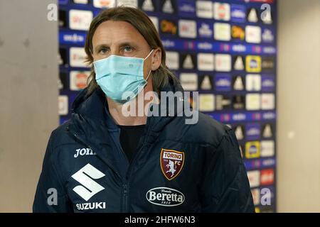 LaPresse/Alessandro Tocco 19 febbraio 2021 Cagliari (Italia) Sport Soccer Cagliari Calcio vs Torino League A TIM 2020/2021 Stadio "Sardegna Arena"&#xa0; nella foto:Davide Nicola (Torino FC) Foto Stock