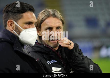 LaPresse/Alessandro Tocco 19 febbraio 2021 Cagliari (Italia) Sport Soccer Cagliari Calcio vs Torino League A TIM 2020/2021 Stadio "Sardegna Arena"&#xa0; nella foto:Davide Nicola (Torino FC) Foto Stock