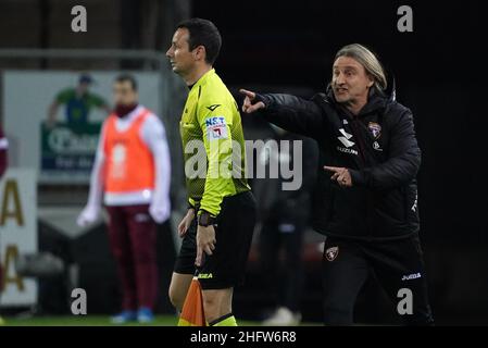 LaPresse/Alessandro Tocco 19 febbraio 2021 Cagliari (Italia) Sport Soccer Cagliari Calcio vs Torino League A TIM 2020/2021 Stadio "Sardegna Arena"&#xa0; nella foto:Davide Nicola (Torino FC) Foto Stock