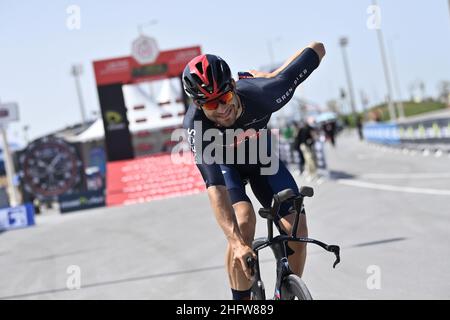 Foto LaPresse - Fabio Ferrari 22 Febbraio 2021 Abu Dhabi (Emirati Arabi Uniti) Sport Ciclismo UAE Tour 2021 -ABU DHABI SPORTS COUNCIL STAGE- Tappa 2 - da al Hudayriyat Island a al Hudayriyat Island- ITT - 13 km. MANNA Filippo(ITA)(INEOS GRENADIERS) Foto LaPresse - Fabio Ferrari Febbraio 22 2021 Abu Dhabi (Emirati Arabi Uniti) Sport Cycling UAE Tour 2021 -ABU DHABI SPORTS COUNCIL STAGE- Stage 2 - da al Hudayriyat Island a Hudayriyat Island - ITT -8,07 miglia Test route nella foto: PANNA Filippo(ITA)(INEOS GRENADIERS) Foto Stock