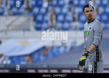 Alfredo Falcone - LaPresse 20/02/2021 Roma (Italia) Sport Soccer Lazio - Sampdoria Campionato Italiano di Calcio Lega A Tim 2020 2021 - Stadio Olimpico di Roma nella foto:emil audero Foto Stock