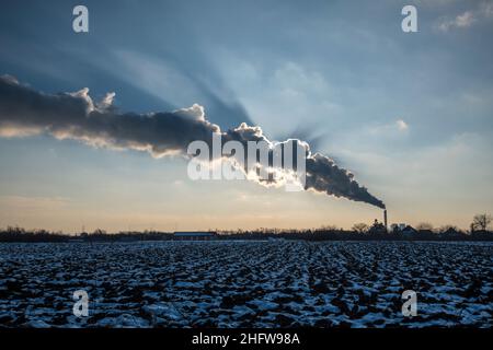 TPP Nikola Tesla una centrale elettrica, Obrenovac, Serbia Foto Stock