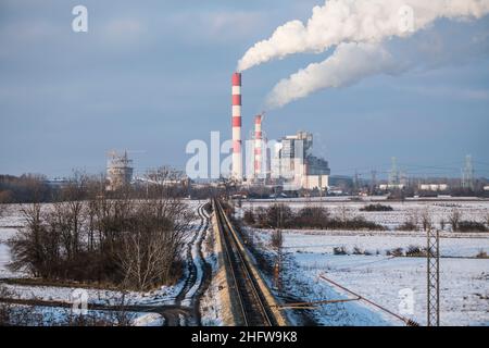 TPP Nikola Tesla una centrale elettrica, Obrenovac, Serbia Foto Stock