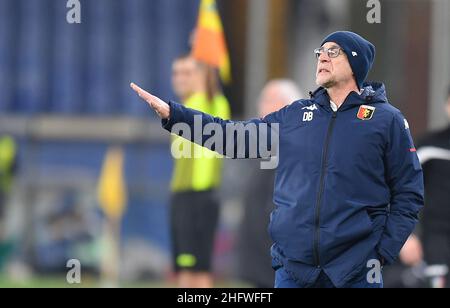 LaPresse - Tano Pecoraro 03 Marzo 2021 Città Genova - (Italia) Sport Calcio Genova vs Sampdoria Campionato Italiano di Calcio Lega A TIM 2020/2021 - Stadio 'Luigi Ferraris' nella foto: ballardini davide Foto Stock