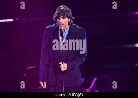 Matteo Rasero/LaPresse 05 marzo 2021 Sanremo, Italia intrattenimento Sanremo festival musicale 2021, quarta sera. Nella foto: Bugo Foto Stock