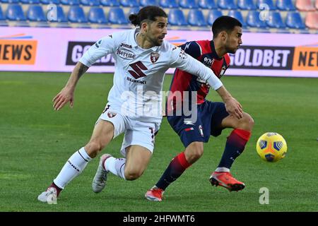 Foto Francesco Mazzitello/LaPresse07 marzo 2021 Crotone, Italia sport calco Crotone vs Torino- Campionato di calco Serie A TIM 2020/2021 - Stadio Ezio ScidaNella foto: Ricardo RodriguezPhoto francesco mazzitello/LaPresse 07 marzo 2021 Crotone, Italia sport soccer Crotone vs Torino - Campionato Italiano Calcio League A TIM 2020/2021 - Ezio Scida StadiumIn la foto: Ricardo Rodriguez Foto Stock