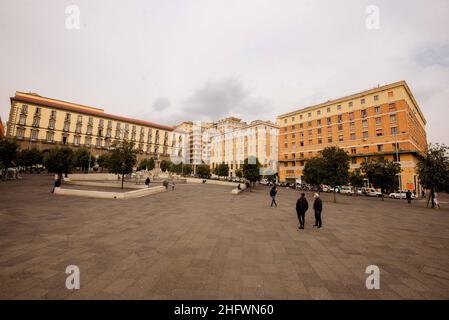 Alessandro Pone - LaPresse Napoli 08 marzo 2021 Cronaca A causa dell'evento dei contagio, la Campania ritorna in zona rossa. Nella zona rossa al centro di Napoli. Alessandro Pone LaPresse 08 marzo 2021 News Napoli a causa dell'aumento delle infezioni, la Campania torna nella zona rossa. Nella foto la zona rossa nel centro di Napoli. Foto Stock