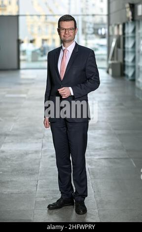 Berlino, Germania. 17th Jan 2022. Marco Buschmann (FDP), Ministro federale della giustizia. Credit: Jens Kalaene/dpa-Zentralbild/dpa/Alamy Live News Foto Stock