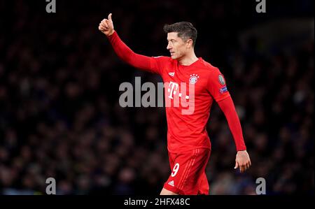 Foto del file datata 25-02-2020 del Bayern Munich Robert Lewandowski.Bayern Munich lo attaccante Robert Lewandowski ha vinto il premio per i giocatori maschili per il secondo anno consecutivo. La Polonia internazionale, di 33 anni, ha stabilito un nuovo record per la maggior parte degli obiettivi della Bundesliga in un anno di calendario con il suo obiettivo del 43rd a dicembre, rompendo il record stabilito da Gerd Muller nel 1972. Data di emissione: Lunedì 17 gennaio 2022. Foto Stock