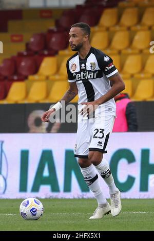 Alessandro Garofalo/LaPresse 03 aprile 2021 Benevento, Italia sport soccer Benevento vs Parma - Campionato Italiano Calcio League A TIM 2020/2021 - Stadio Vigorito. Nella foto: Hernani (Parma Calcio) Foto Stock