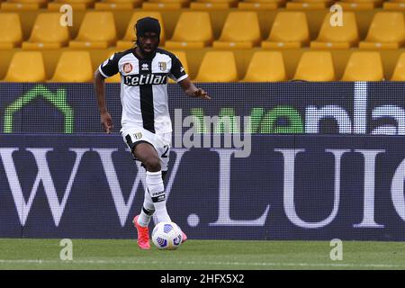 Alessandro Garofalo/LaPresse 03 aprile 2021 Benevento, Italia sport soccer Benevento vs Parma - Campionato Italiano Calcio League A TIM 2020/2021 - Stadio Vigorito. Nella foto: Gervinho (Parma Calcio) Foto Stock