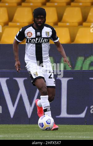 Alessandro Garofalo/LaPresse 03 aprile 2021 Benevento, Italia sport soccer Benevento vs Parma - Campionato Italiano Calcio League A TIM 2020/2021 - Stadio Vigorito. Nella foto: Gervinho (Parma Calcio) Foto Stock