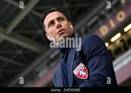 LaPresse - Fabio Ferrari 26 aprile 2021 Torino, Italia sport calcio ESCLUSIVO TORINO FC Torino FC vs SSC Napoli - Campionato Italiano Calcio League A TIM 2020/2021 - Stadio Olimpico Grande Torino. Nella foto: Armando Izzo Foto Stock