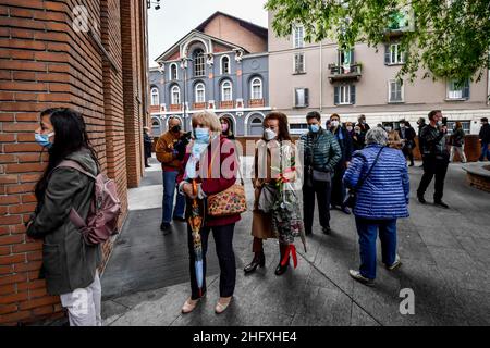 LaPresse - Claudio Furlan 27 Aprile 2021 - Milano (Italia) il salone funerario di Milva al piccolo Teatro Strehler Foto Stock