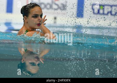 Alfredo Falcone - LaPresse 12 maggio 2021 Budapest, Ungheria sport 35th edizione dei Campionati europei di nuoto. Artistic Swimming solo Technical Final nella foto: Foto Stock