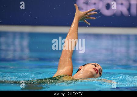 Alfredo Falcone - LaPresse 12 maggio 2021 Budapest, Ungheria sport 35th edizione dei Campionati europei di nuoto. Artistic Swimming solo Technical Final nella foto: Foto Stock