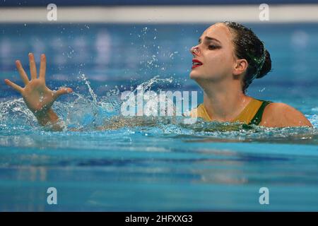 Alfredo Falcone - LaPresse 12 maggio 2021 Budapest, Ungheria sport 35th edizione dei Campionati europei di nuoto. Artistic Swimming solo Technical Final nella foto: Foto Stock