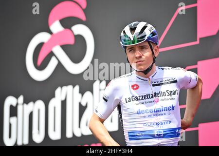 Massimo Paolone/LaPresse 14 maggio 2021 Italia Sport Cycling giro d'Italia 2021 - edizione 104th - Stage 7 - da Notaresco a Termoli nella foto: EVENEPOEL Remco (bel) (DECEUNINCK - QUICK-STEP) Foto Stock