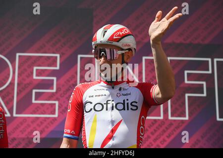 Marco Alpozzi/LaPresse 21 maggio 2021 Ravenna, Italia Sport Cycling giro d'Italia 2021 - edizione 104th - Stage 13 - da Ravenna a Verona nella foto: VIVIANI Elia (ITA) (COFIDIS) Foto Stock