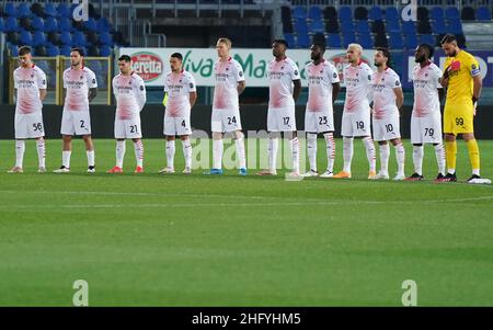 LaPresse - Spada Maggio 23 , 2021 Bergamo ( Italia ) Sport Soccer A.C. Milano- Stagione 2020-2021 - Serie A Atalanta vs Milano nella foto: Minuto di silenzio Foto Stock