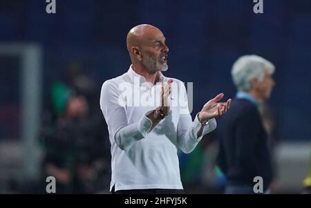 LaPresse - Spada Maggio 23 , 2021 Bergamo ( Italia ) Sport Soccer A.C. Milano- Stagione 2020-2021 - Serie A Atalanta vs Milano nella foto: Stefano Pioli Foto Stock