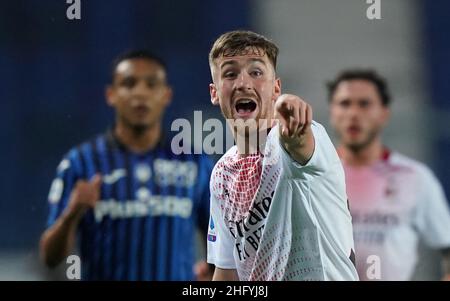 LaPresse - Spada Maggio 23 , 2021 Bergamo ( Italia ) Sport Soccer A.C. Milano- Stagione 2020-2021 - Serie A Atalanta vs Milano nella foto: Alexis Saelemaekers Foto Stock