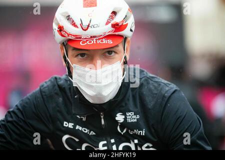 Alessandro Bremec/LaPresse 24 maggio 2021 Italia Sport Cycling giro d'Italia 2021 - edizione 104th - tappa 16 - da Sacile a Cortina D'Ampezzo nella foto: VIVIANI Elia (ITA) (COFIDIS) Foto Stock