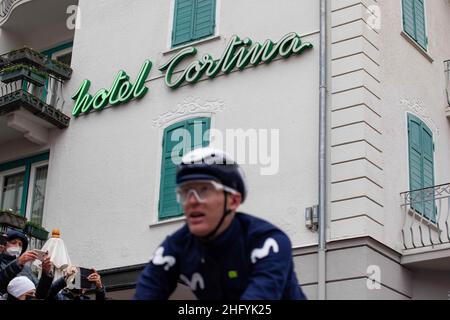 Alessandro Bremec/LaPresse 24 maggio 2021 Italia Sport Cycling giro d'Italia 2021 - edizione 104th - Stage 16 - da Sacile a Cortina D'Ampezzo nella foto: Arrivo Foto Stock