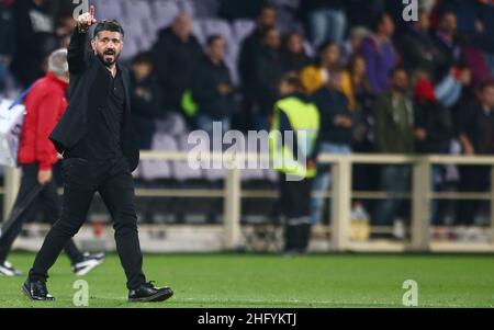 Spada/LaPresse 11 maggio 2019 Firenze (Italia) sport soccer Fiorentina vs Milano - Campionato Italiano Calcio League A TIM 2018/2019 - Stadio Artemio Franchi nella foto: Gennaro Gattuso Foto Stock