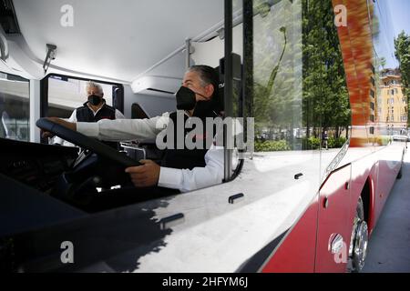 Cecilia Fabiano/ LaPresse Maggio 26 , 2021 Roma News : la nuova linea di autobus privato Italbus nel Pic : la nuova presentazione della linea di autobus Foto Stock