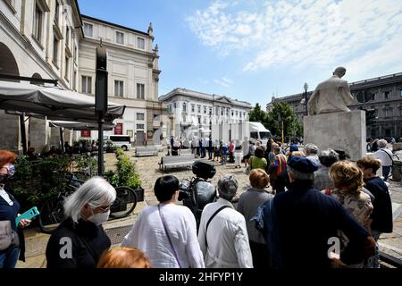 Claudio Furlan/LaPresse 28 maggio 2021 Milano News Sala funeraria per Carla Fracci al Teatro la Scala Foto Stock