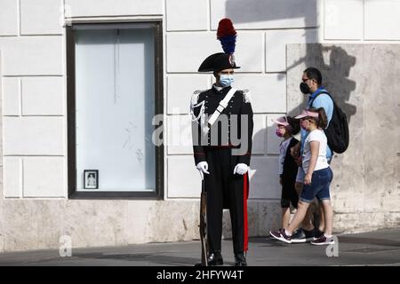 Cecilia Fabiano/ LaPresse 02 giugno 2021 Roma (Italia) News Repubblica Day in the Pic: Carabinieri in alta uniforme Foto Stock