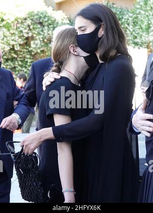 Gianluca Moggi/New Press Photo/LaPresse News 4 giugno 2021 - Firenze, Italia il funerale del Duca Amedeo d'Aosta alla basilica di San Miniato al Monte nella foto: Un momento della cerimonia Foto Stock