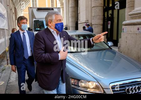 Mauro Scrobogna /LaPresse 11 giugno 2021 Roma, Italia Politica elezioni amministrative - presentazione dei candidati di centro-destra per Roma nella foto: Antonio Tajani Foto Stock
