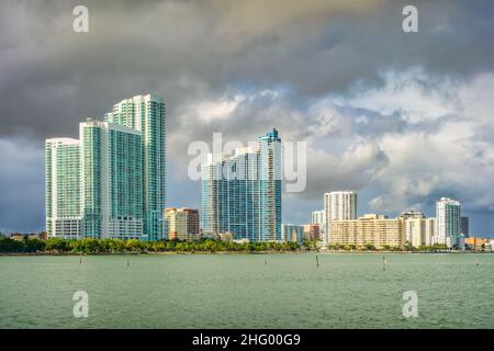 Condominio torri sul lungomare di Miami Florida USA Foto Stock