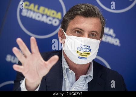 Roberto Monaldo / LaPresse 18-06-2021 Roma (Italia) elezioni amministrative - Carlo Calenda presenta i primi candidati alla presidenza dei distretti del pic Carlo Calenda Foto Stock