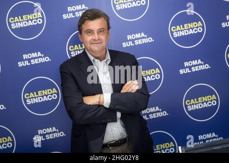 Roberto Monaldo / LaPresse 18-06-2021 Roma (Italia) elezioni amministrative - Carlo Calenda presenta i primi candidati alla presidenza dei distretti del pic Carlo Calenda Foto Stock