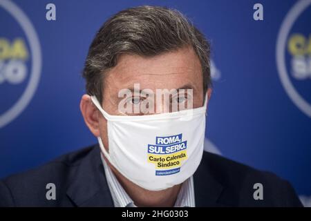 Roberto Monaldo / LaPresse 18-06-2021 Roma (Italia) elezioni amministrative - Carlo Calenda presenta i primi candidati alla presidenza dei distretti del pic Carlo Calenda Foto Stock