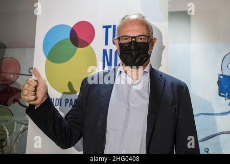 Roberto Monaldo / LaPresse 20-06-2021 Roma (Italia) Roberto Gualtieri ha vinto le elezioni primarie del centro-sinistra per il candidato al sindaco di Roma nella foto Roberto Gualtieri Foto Stock