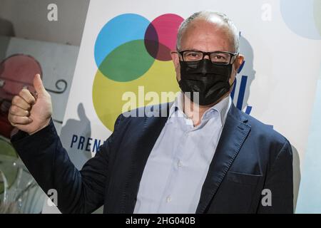 Roberto Monaldo / LaPresse 20-06-2021 Roma (Italia) Roberto Gualtieri ha vinto le elezioni primarie del centro-sinistra per il candidato al sindaco di Roma nella foto Roberto Gualtieri Foto Stock