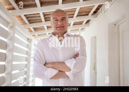 Roberto Monaldo / LaPresse 11-07-2021 Roma (Italia) Matteo Salvini sulla spiaggia di Fregene per la campagna referendaria sulla giustizia nella foto Enrico Michetti Foto Stock